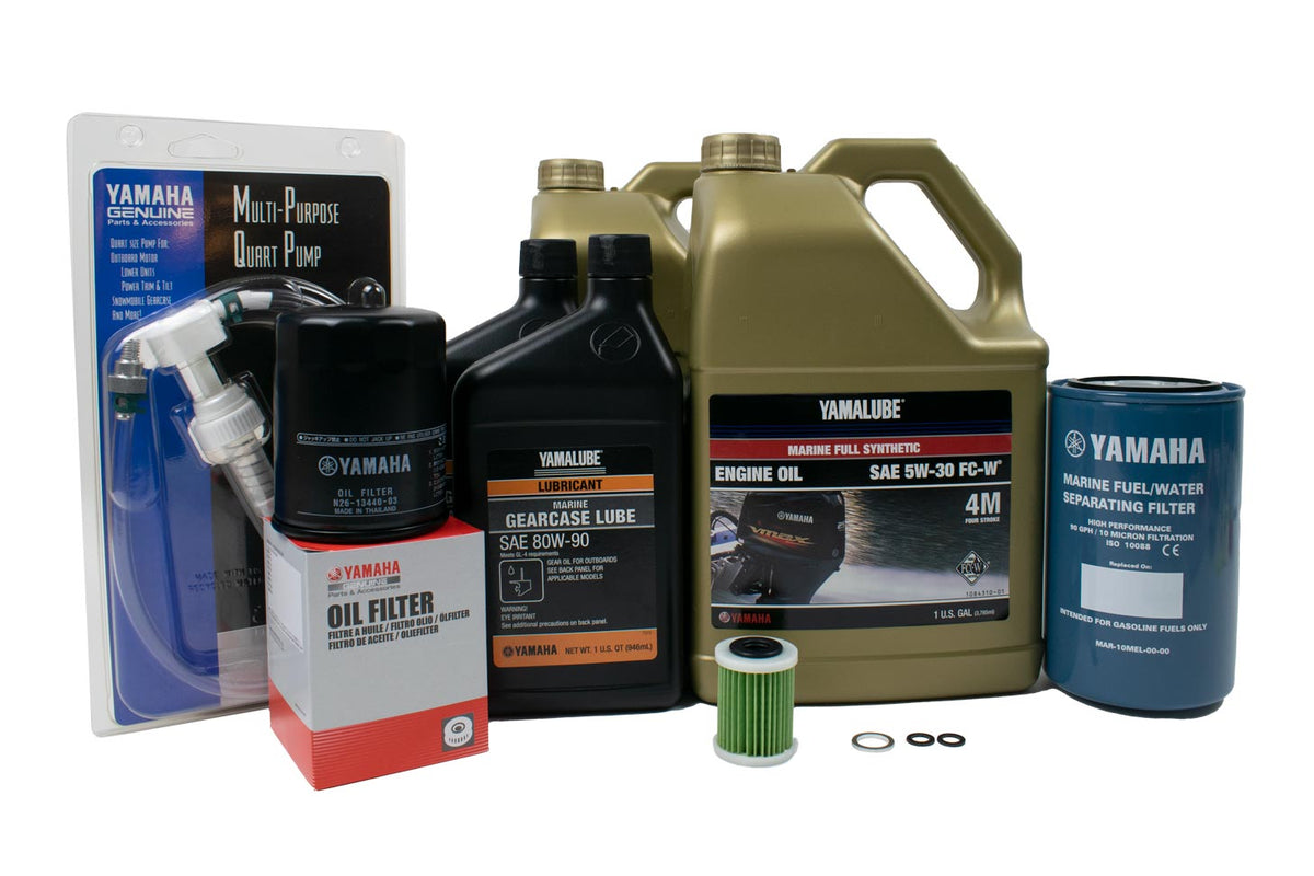Yamaha 5W30 Outboard Oil Change Kit – Part LUB-MRNSH-KT-05 – For 2010+ VF250, VF225, VF200 Models